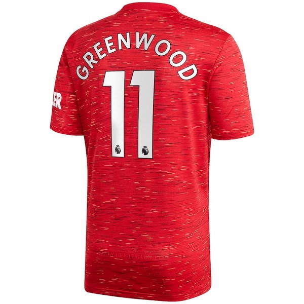 Trikot Manchester United NO.11 Greenwood Heim 2020-21 Rote Fussballtrikots Günstig